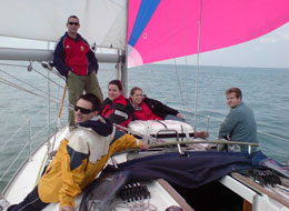 Crew onboard Jeanneau yacht